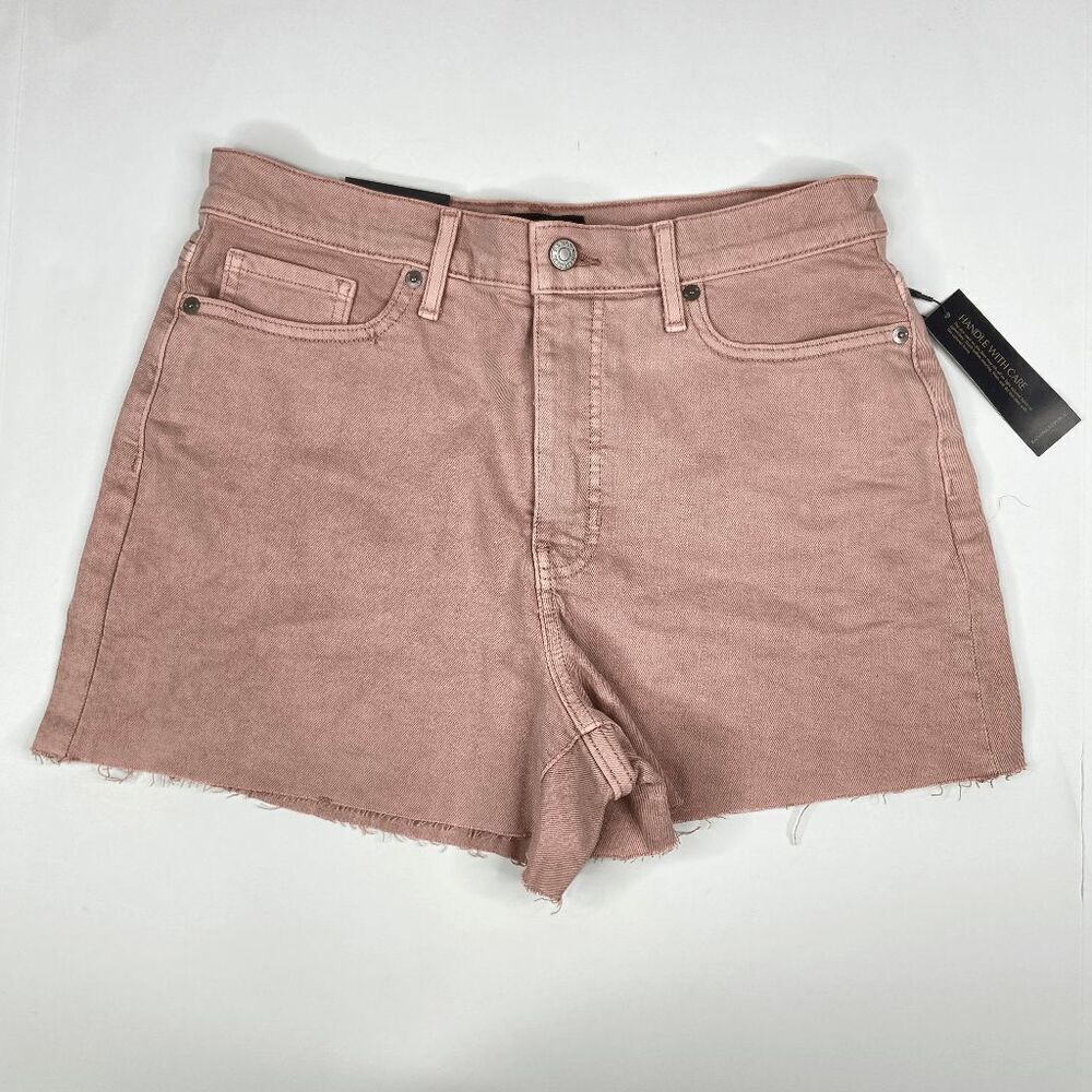 Banana Republic Womens Shorts Raw Hem Button Closure Denim Pink Size 29 NWT